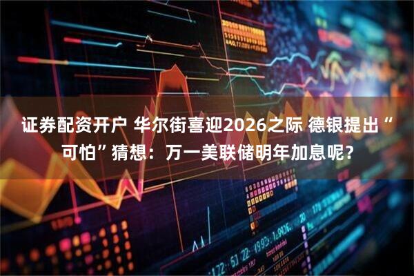 证券配资开户 华尔街喜迎2026之际 德银提出“可怕”猜想：万一美联储明年加息呢？