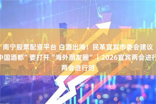 南宁股票配资平台 白酒出海！民革宜宾市委会建议“中国酒都”要打开“海外朋友圈”｜2026宜宾两会进行时
